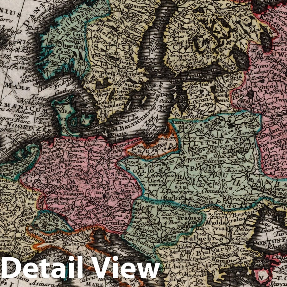 Europe - Celestial Map, 1744 - Historical Map Print