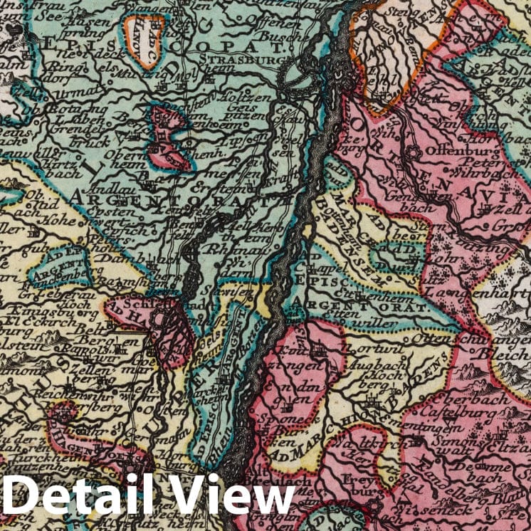 Alsace and Baden with Sundgau and Breisgau - 1744 Historical Map