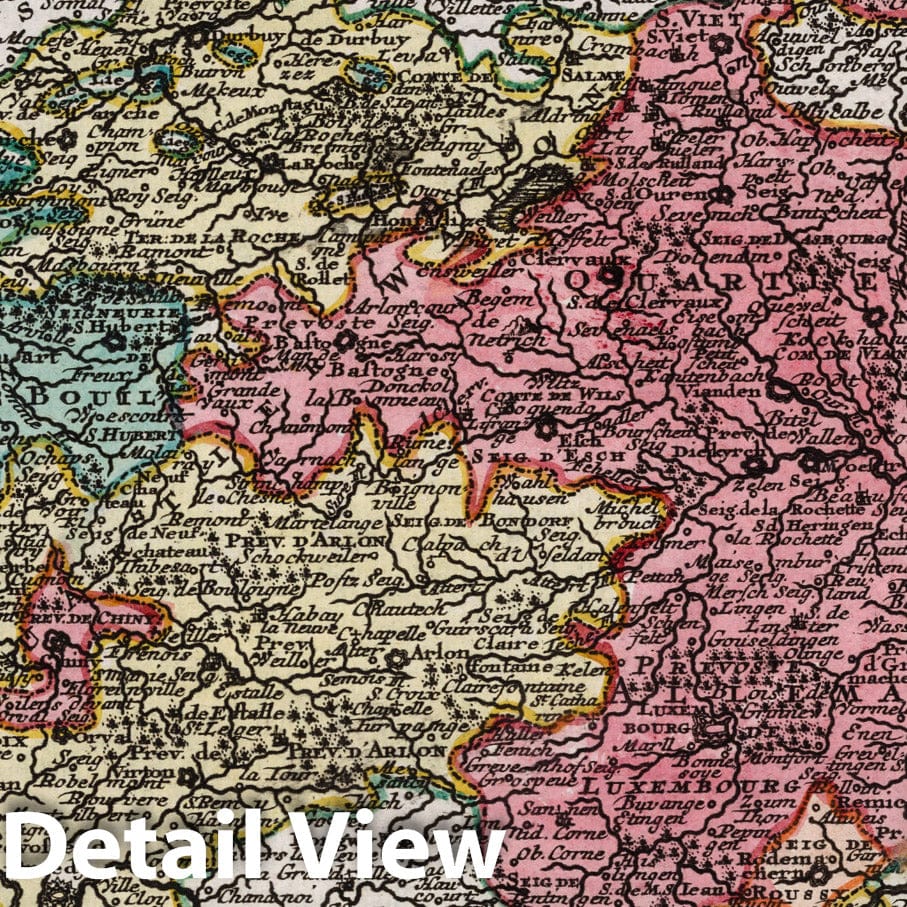Luxembourg - Celestial Map, 1744 - Historical Map Print