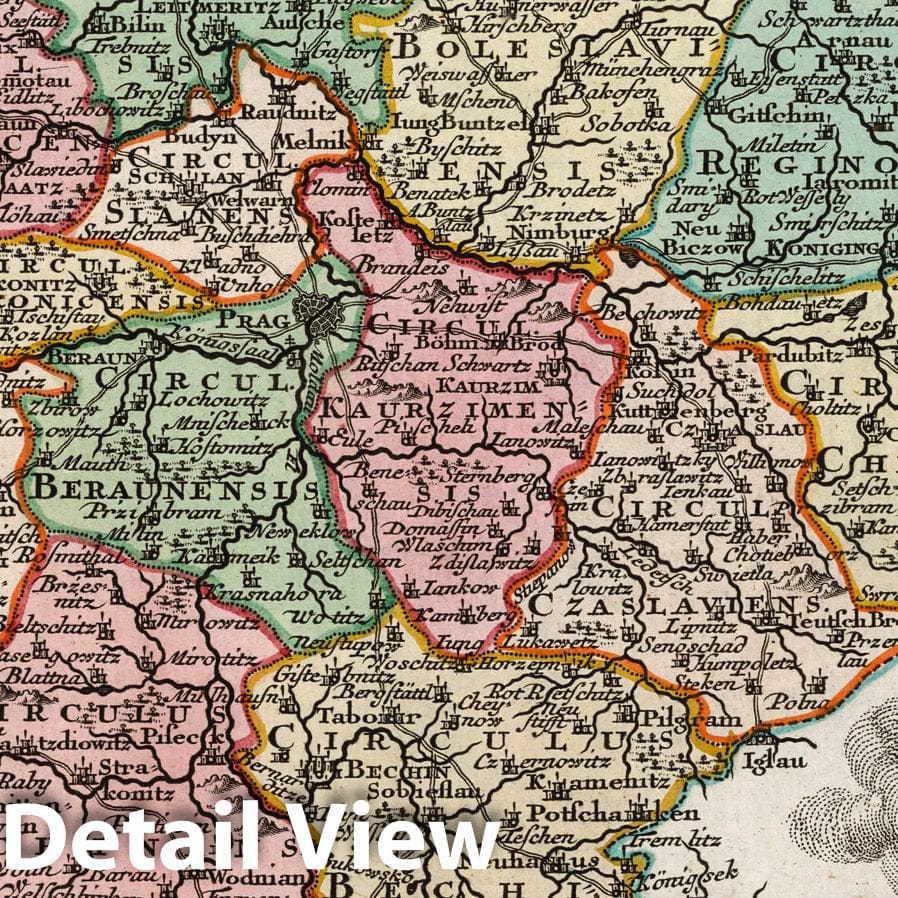 Bohemia - Celestial Map, 1744 - Historical Map Print