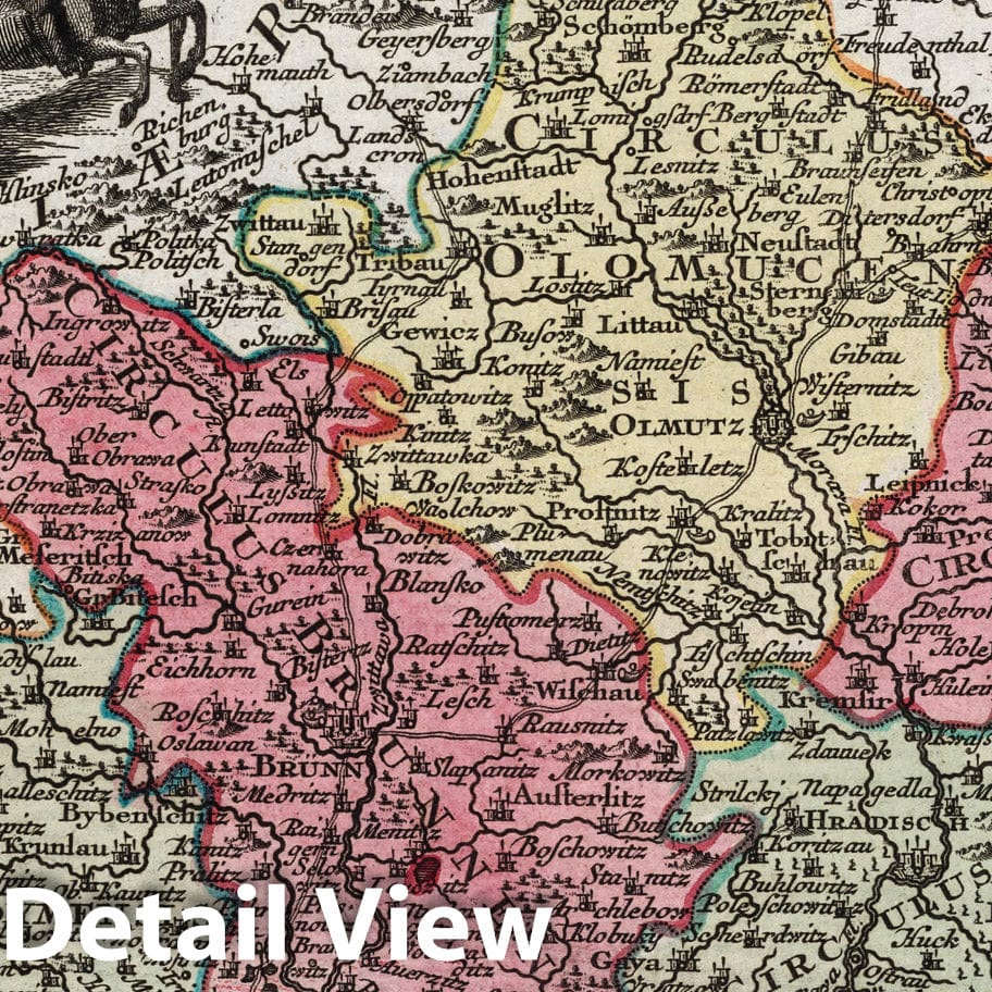 Moravia - Celestial Map, 1744 - Historical Map Print