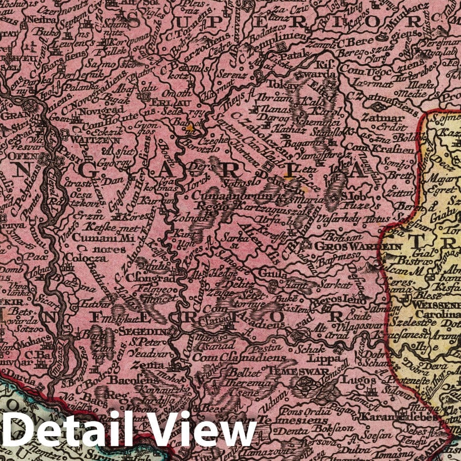 Hungary - Celestial Map, 1744 - Historical Map Print