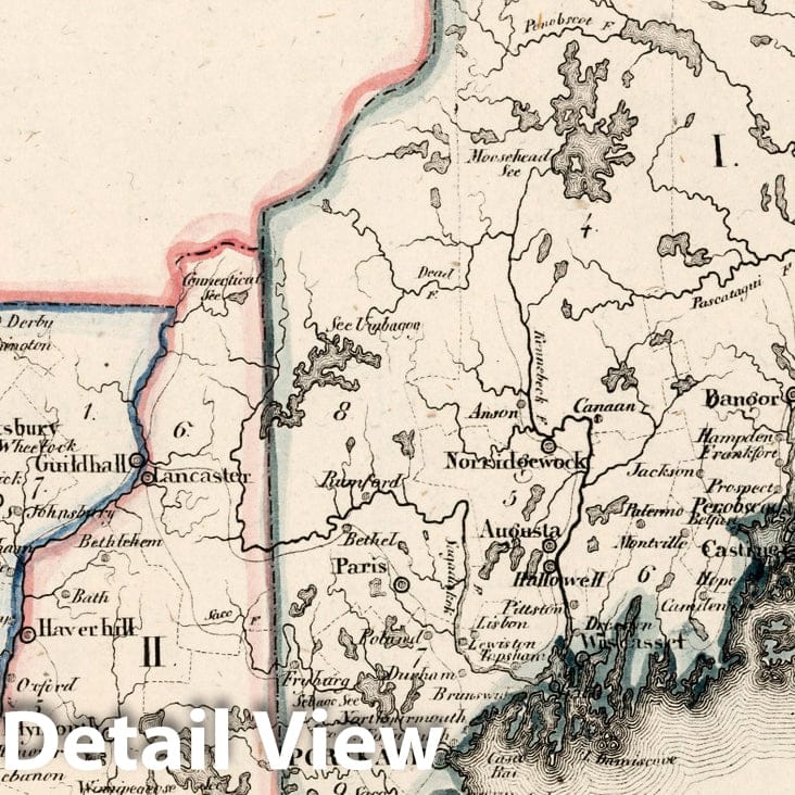 United States, 1830 - Historical Map Print from Von Schlieben's Atlas