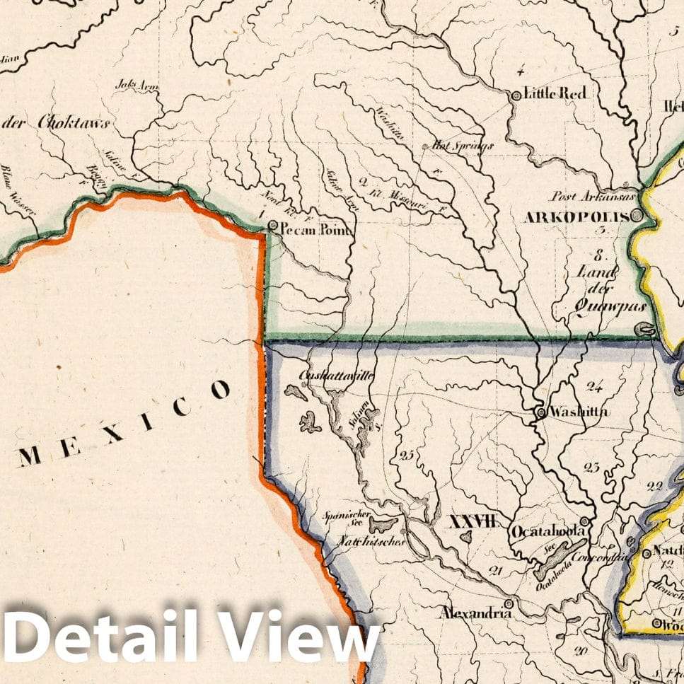 United States of North America, 1830 - Historical Map Print