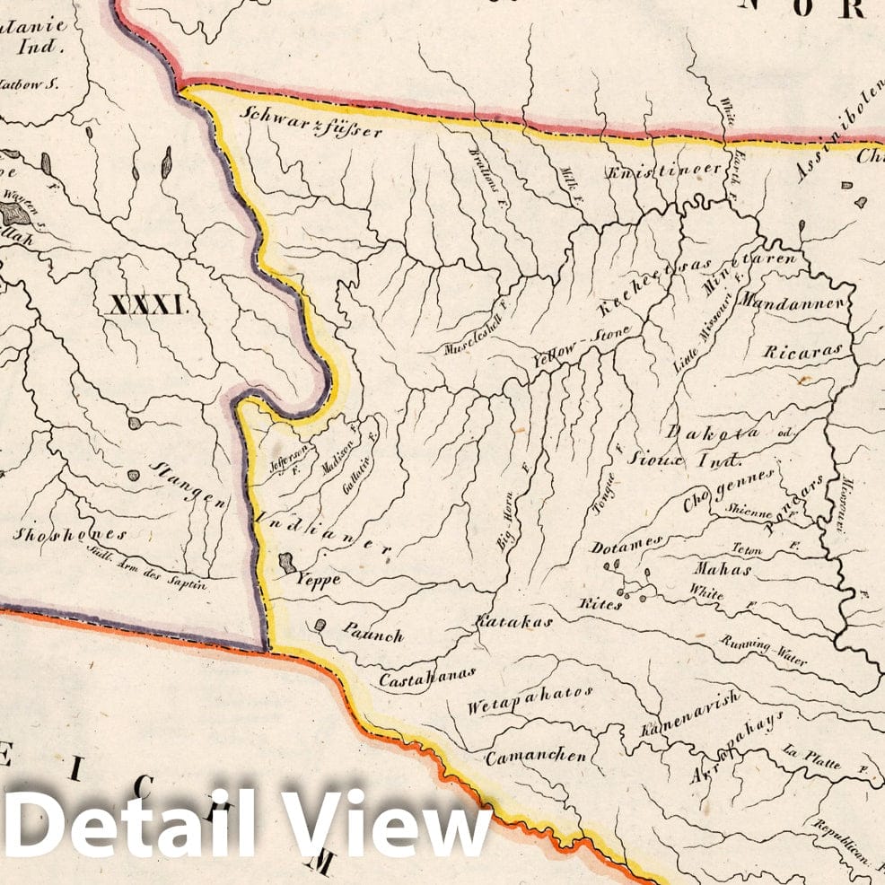 United States of North America, 1830 - Historical Map Print