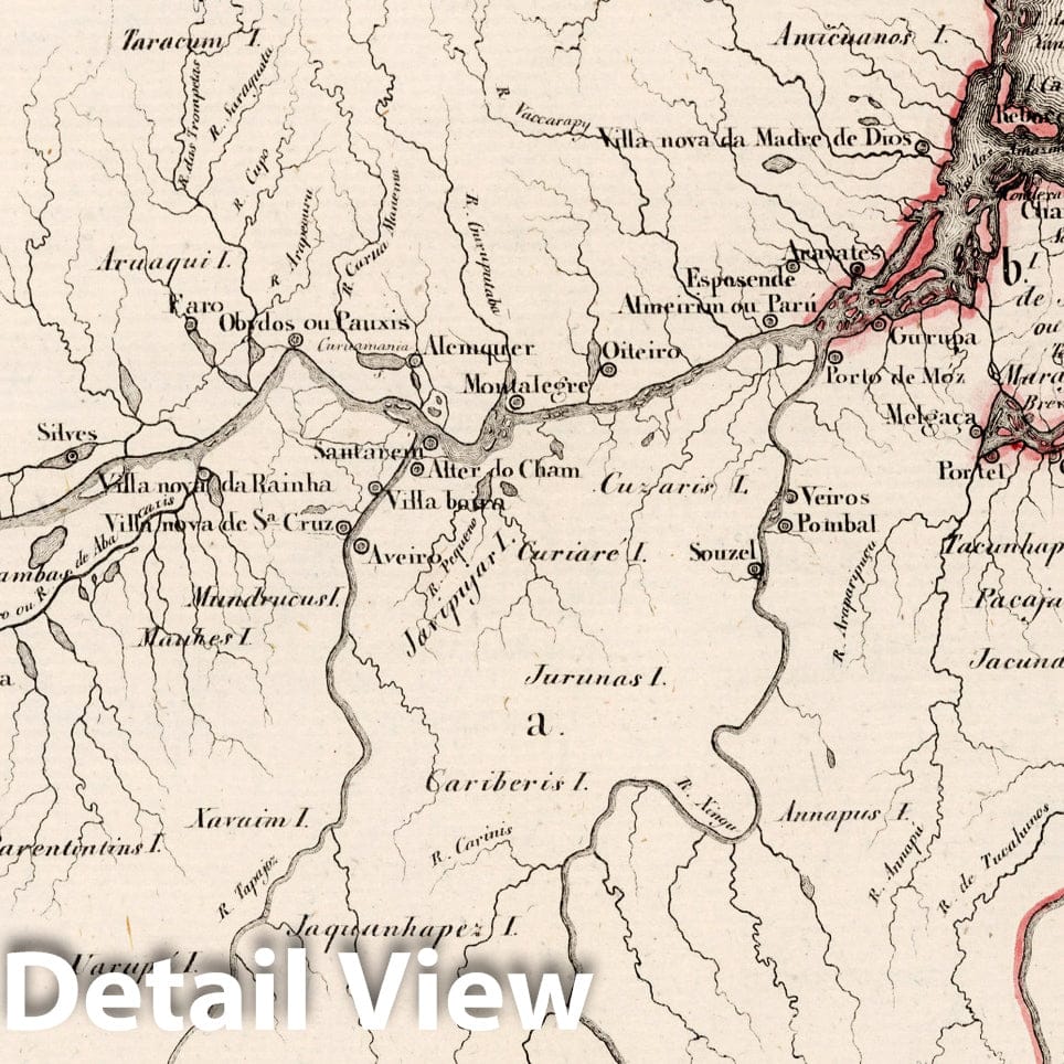 Para and Marajo, Brazil, 1830 - Historical Map Print