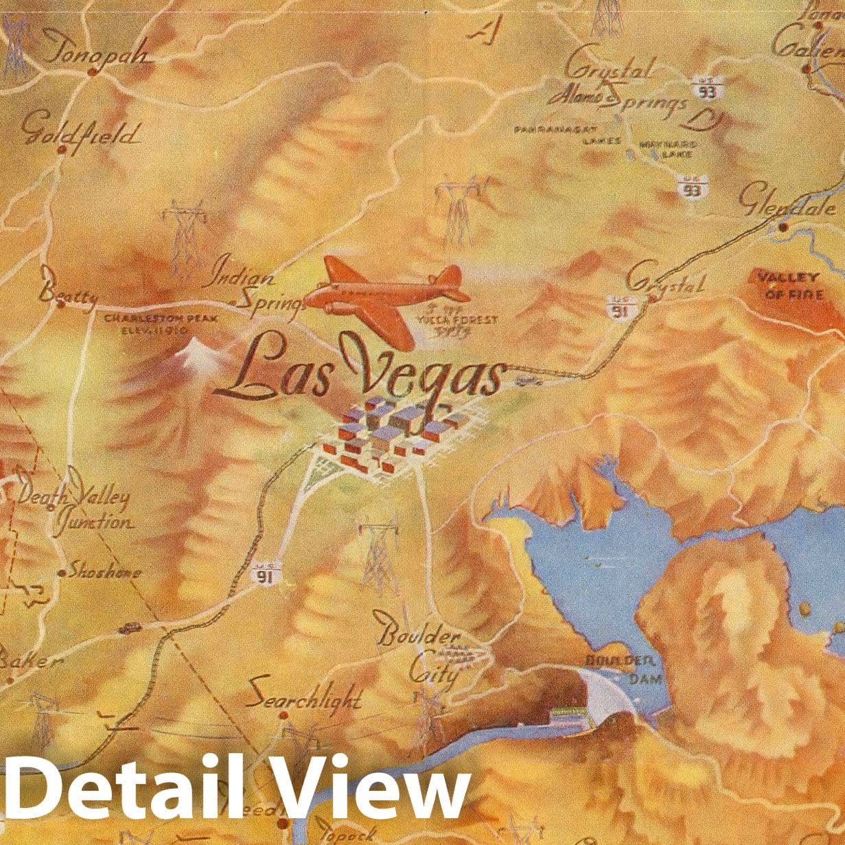 Las Vegas, Nevada and Southwest - Pictorial Map, 1935