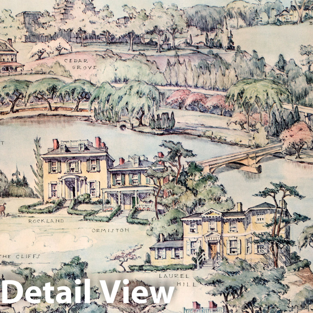 Philadelphia, Pennsylvania - Pictorial Map, 1958 - Historic Map Print