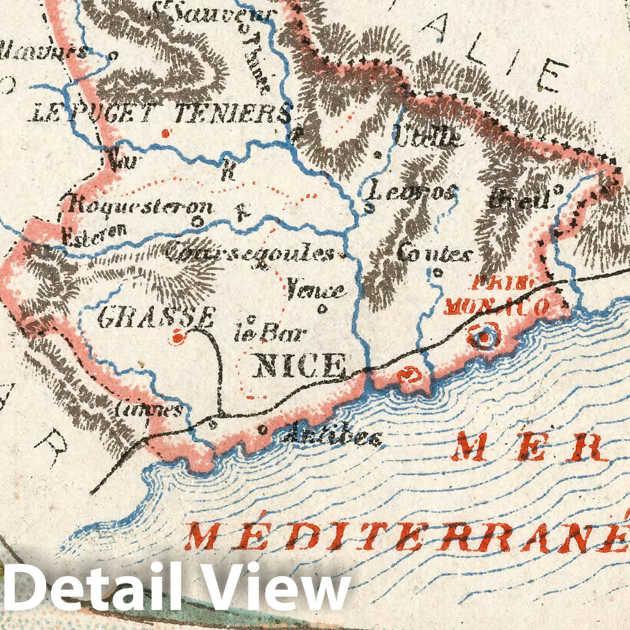 Haute-Garonne Pictorial Map, 1885 - Historical Map Print