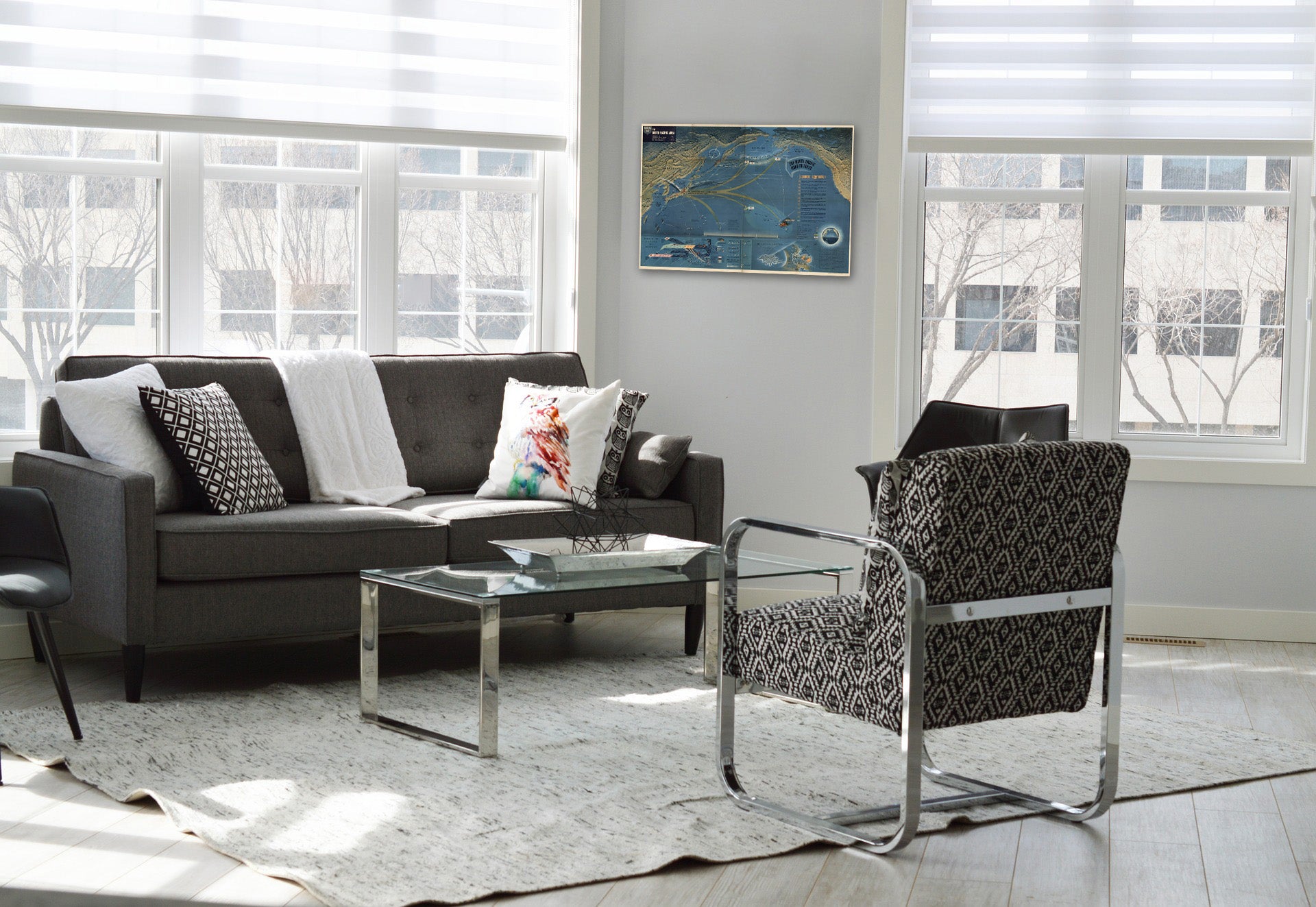 World War II: North Pacific Theater - Pictorial Map, 1944