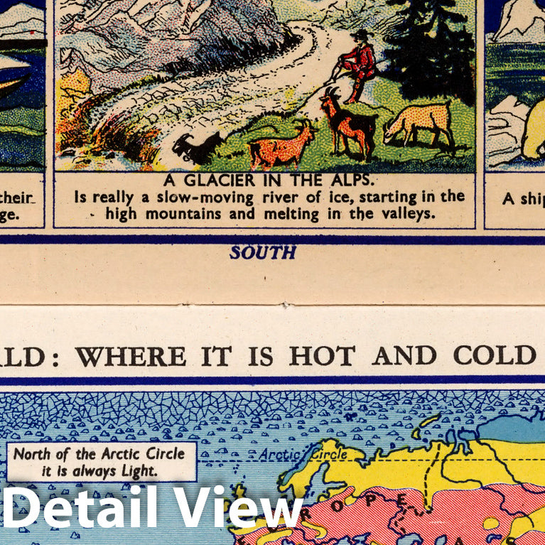 World Climate and Temperature - Pictorial Map, 1935
