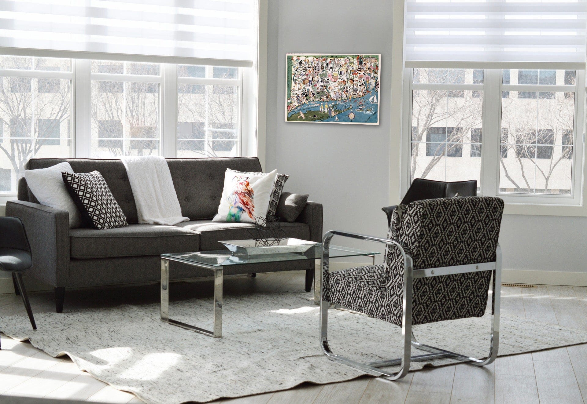 Historic Map : Connecticut. Rhode Island. 1932 - Vintage Wall Art