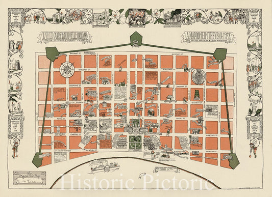 New Orleans, Louisiana - Pictorial Map, 1928