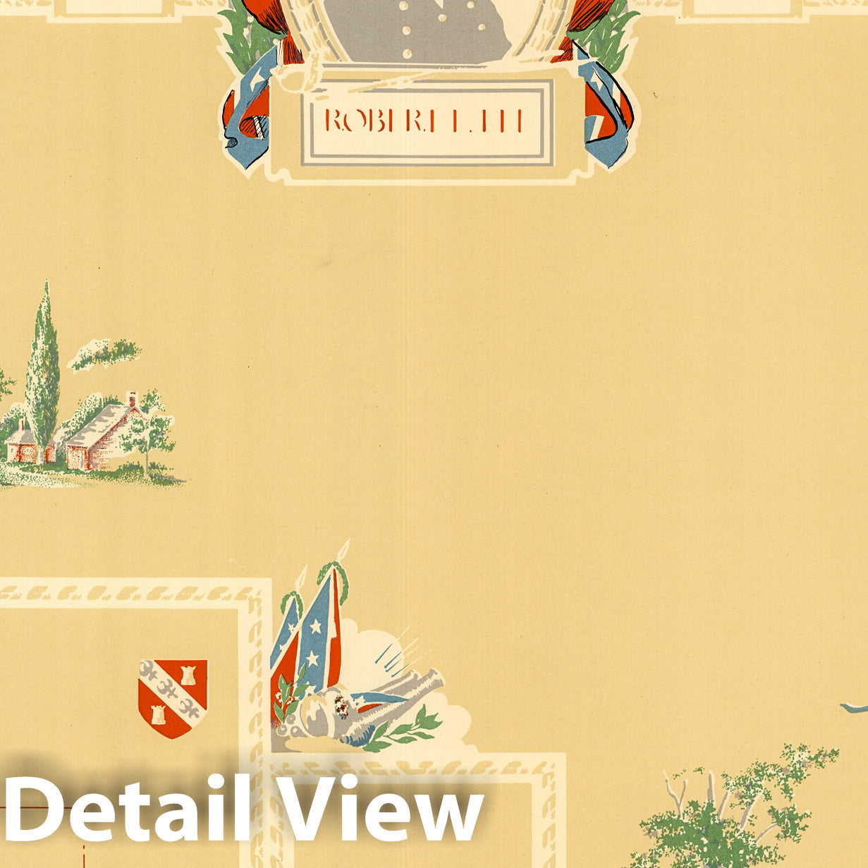 Virginia and Maryland - Pictorial Map, 1949 - Historical Map Print