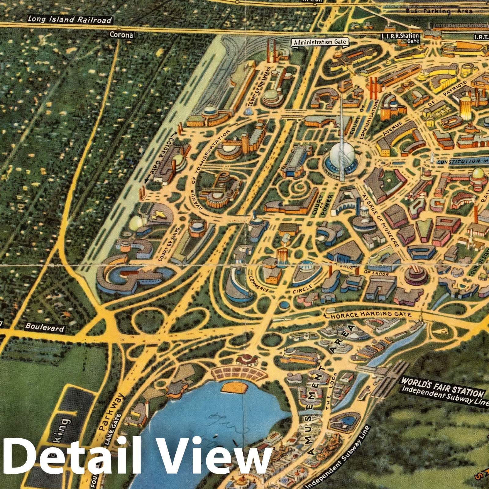 New York World's Fair - Pictorial Map, 1939
