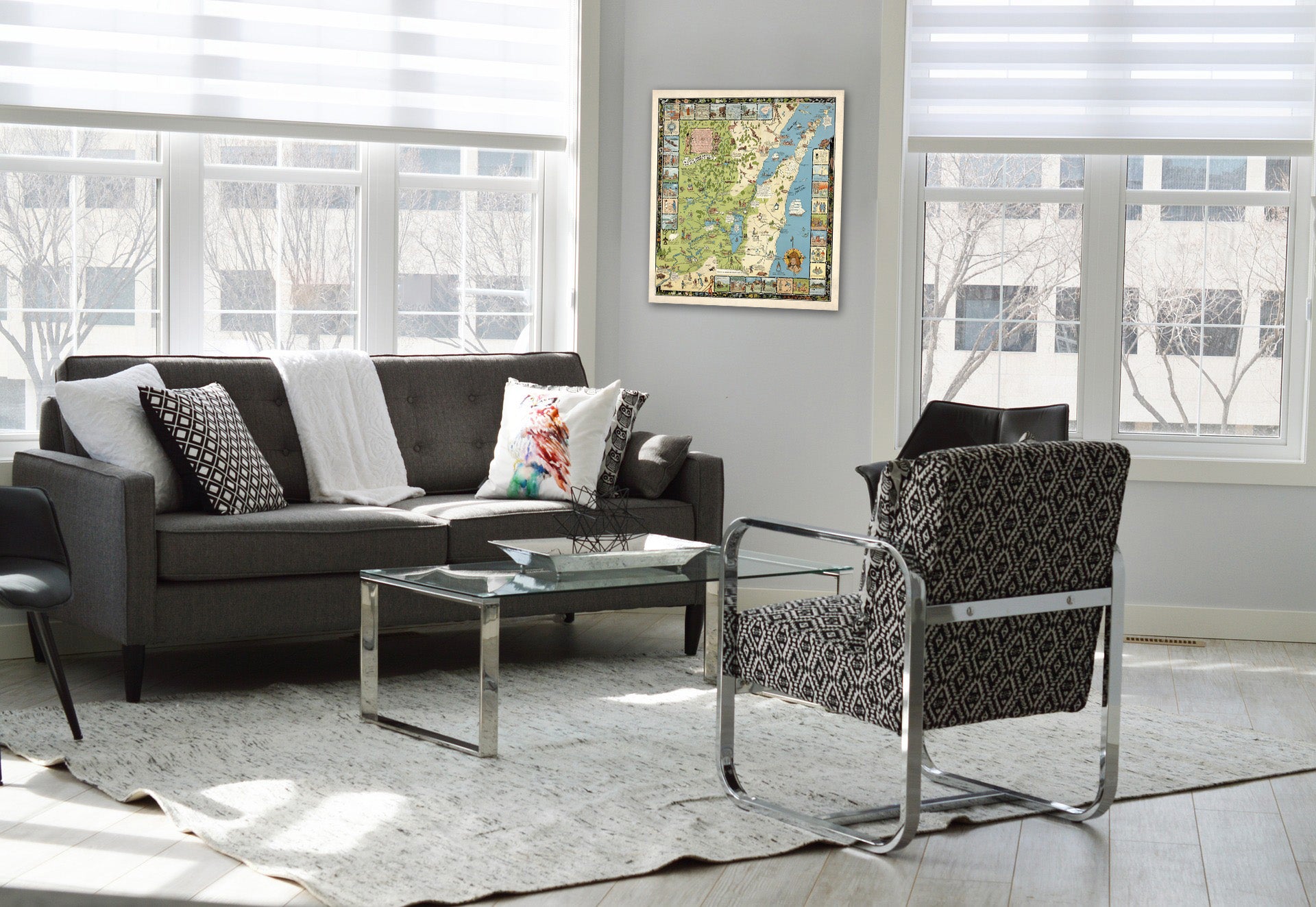 Historic Map - Northeast Wisconsin. The Fox River Valley of Wisconsin. 1931 - Vintage Wall Art