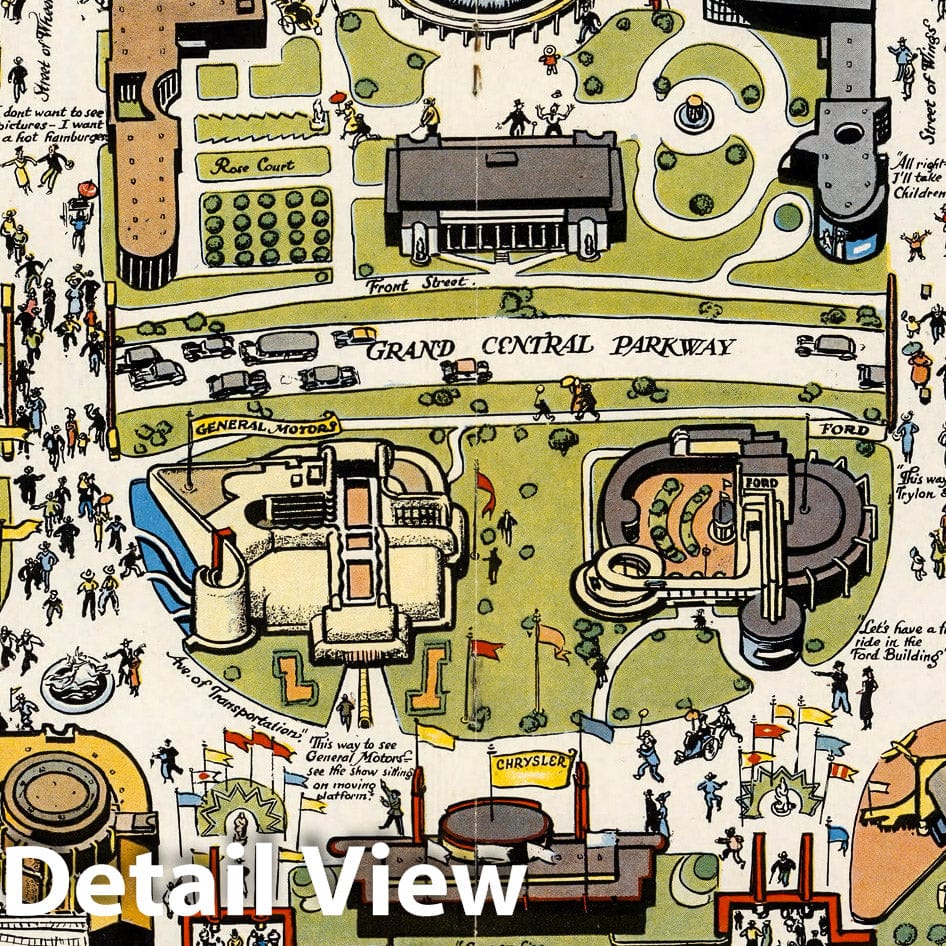 1939 New York World's Fair Pictorial Map by Tony Sarg