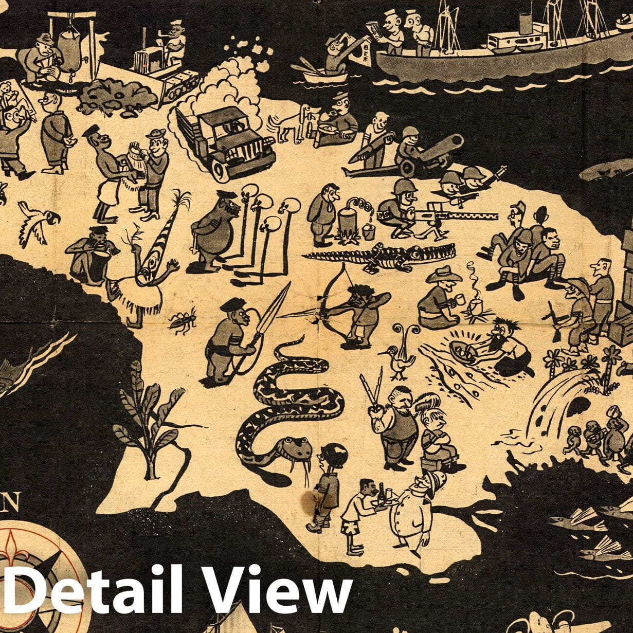 Historic Wall Map : Yank's New Guinea. 1944 - Vintage Wall Art