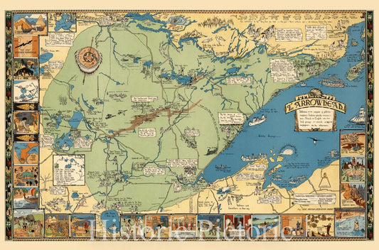 The Arrowhead (Minnesota) - Pictorial Map, 1929