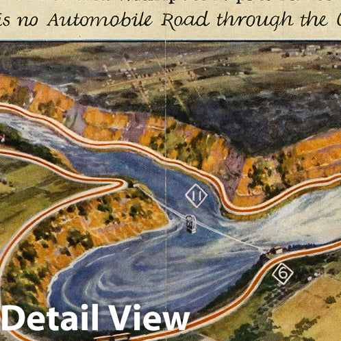 Niagara's Great Gorge - Railroad Map, 1927 - Historical Map Print