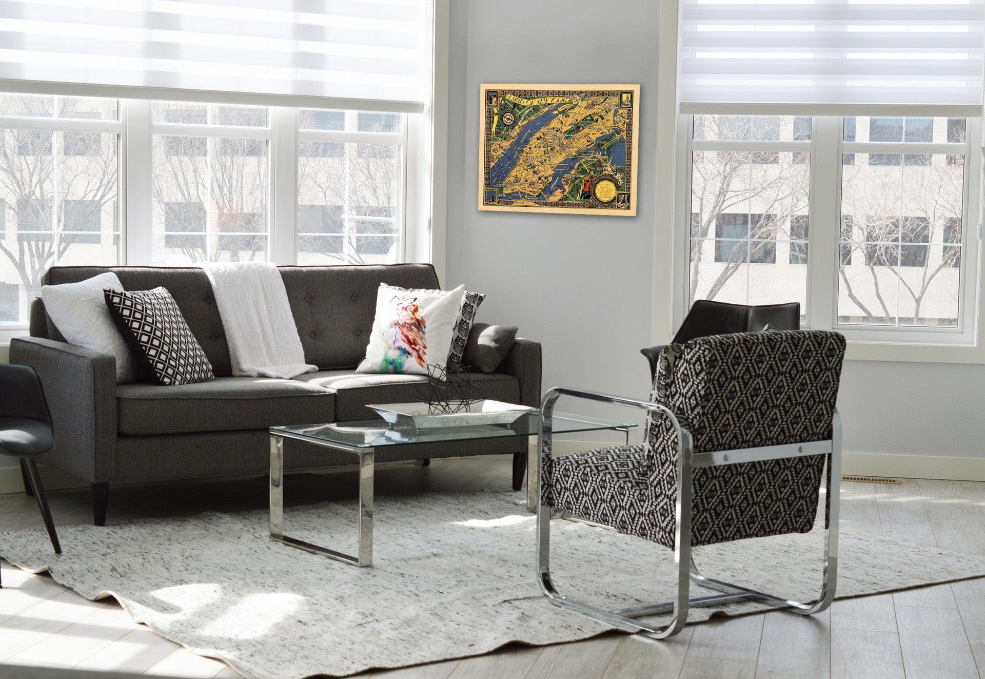 Historic Map : Map of New York City, 1939 - Vintage Wall Art