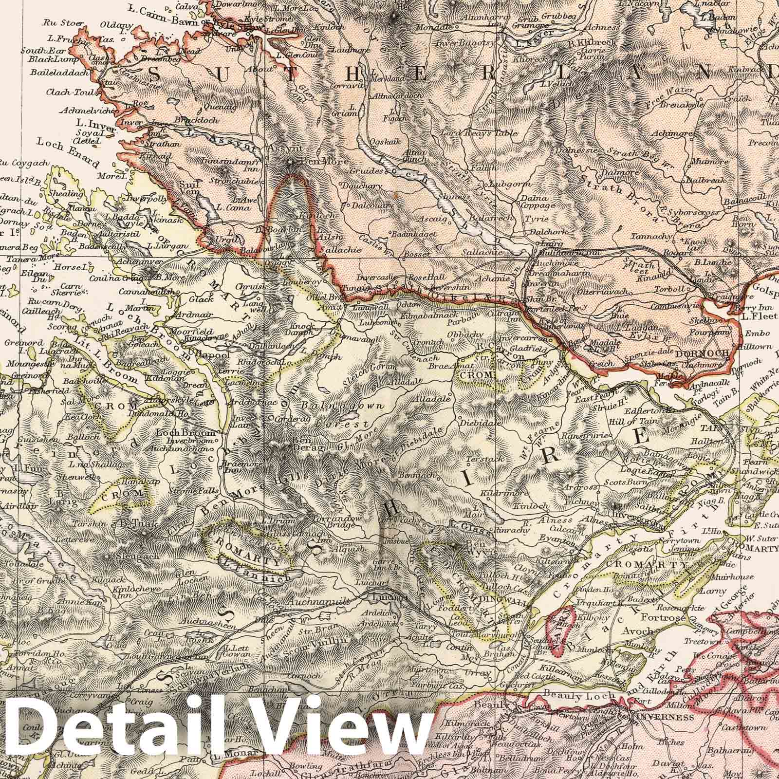 スコットランド 古地図 金色フレーム スコットランド 古地図 金色フレーム スコットランド 古地図