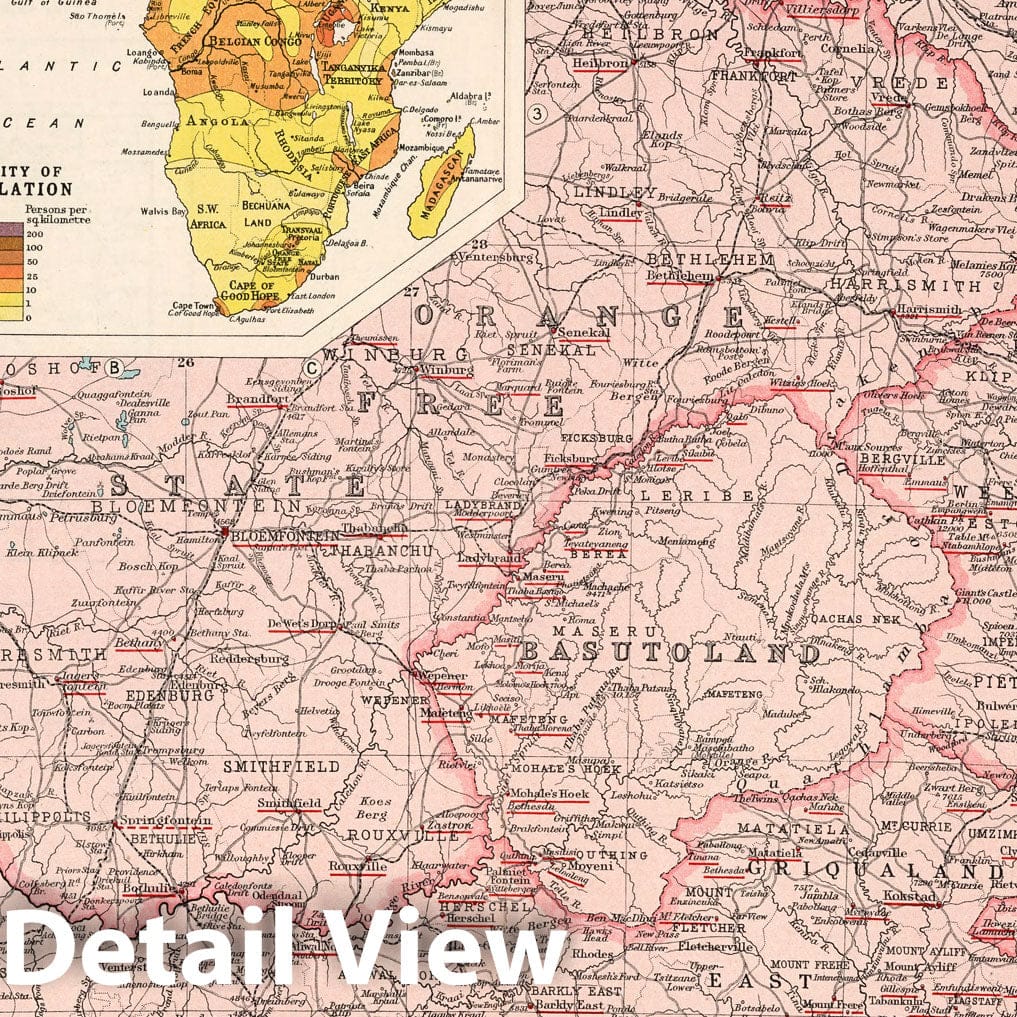 Africa 1925 Historical Map Print