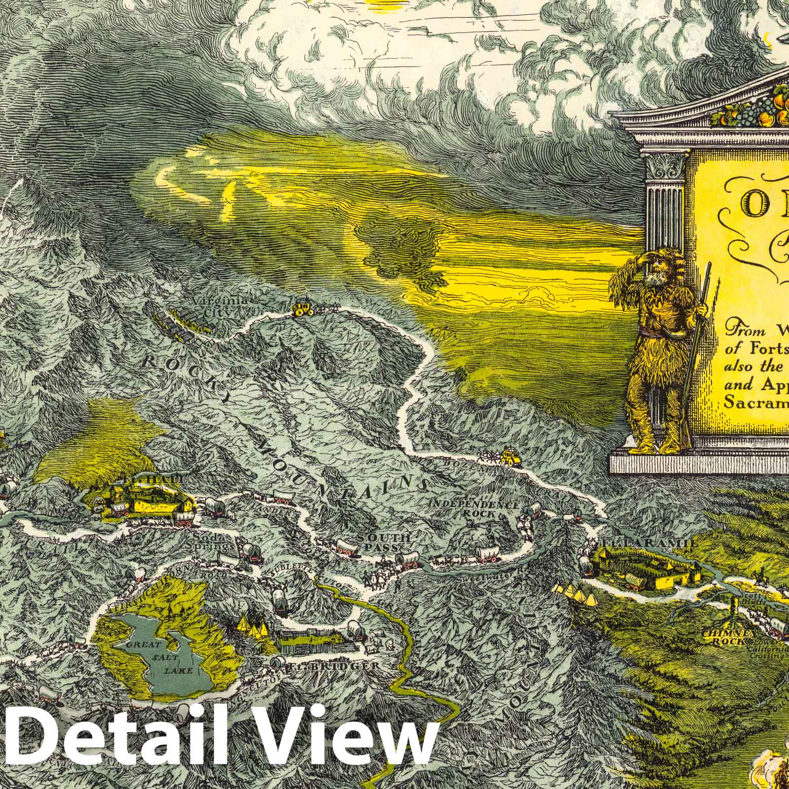 Oregon Trail, Pacific Northwest - Pictorial Map, 1932