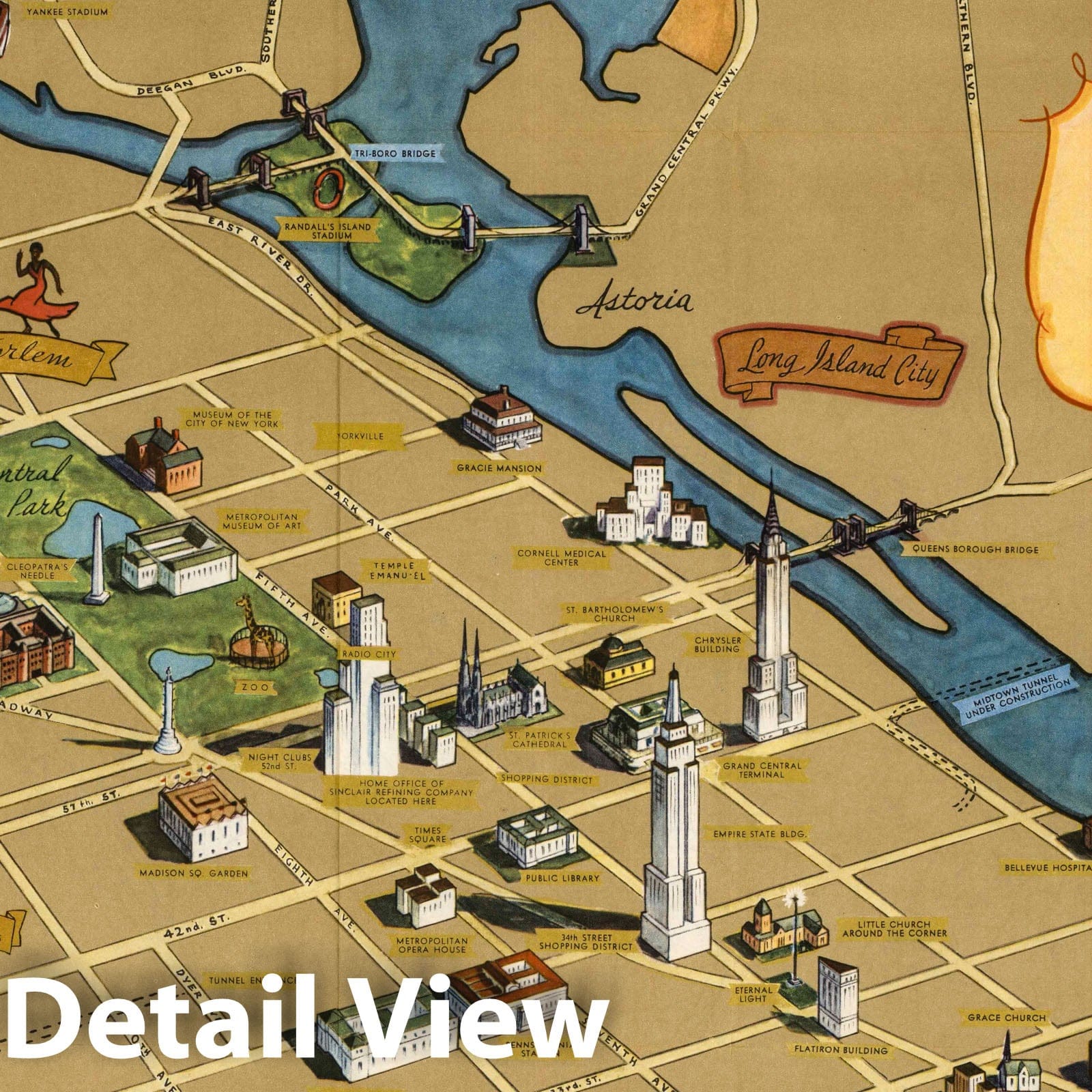 New York Pictorial Map 1939 - Historic Map Print