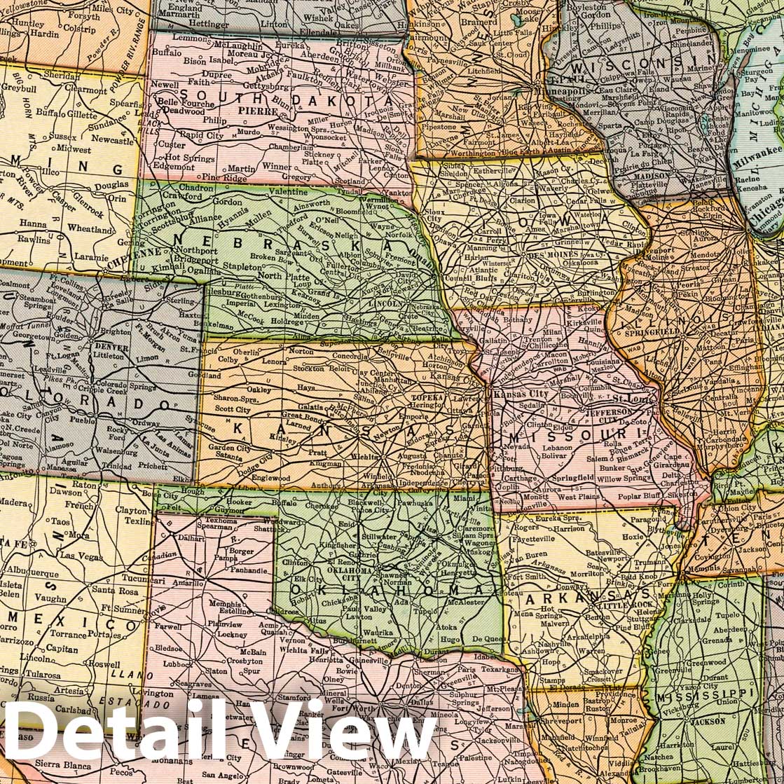 United States - Boundary Map, 1925 - Historical Map Print