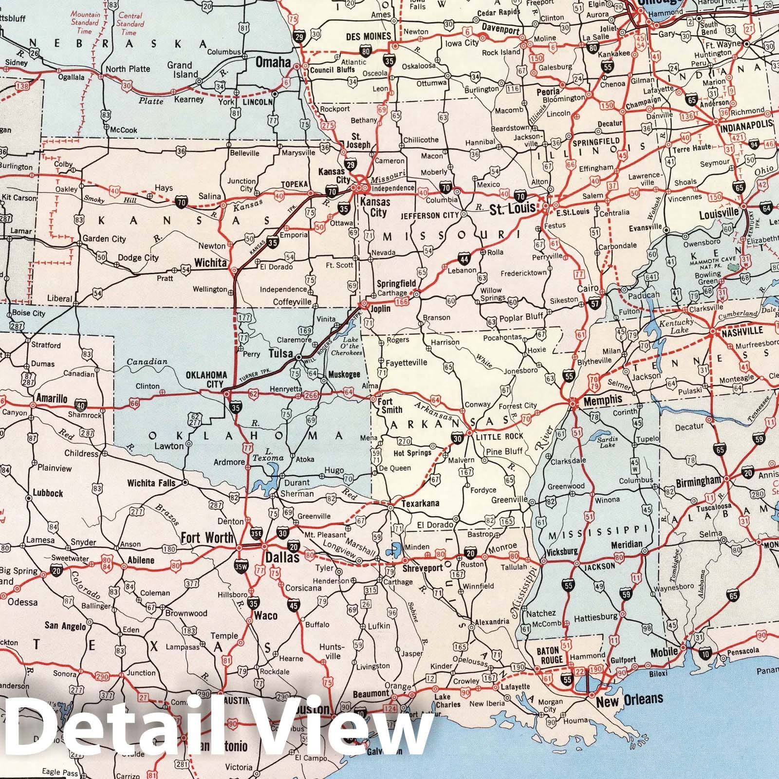 United States - Pictorial Map, 1960 - Historical Road Map Print