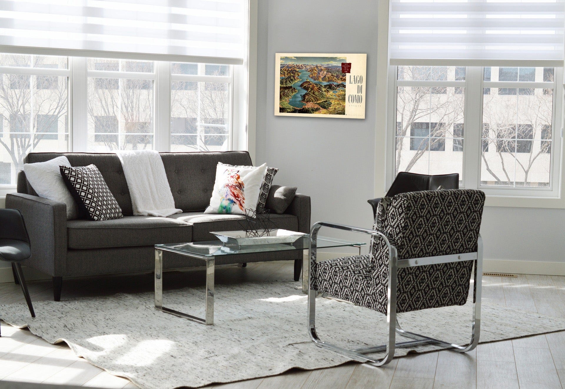 Historic Map : Como, Italy, Lake Italy Lago di Como, Italia. 1957 , Vintage Wall Art