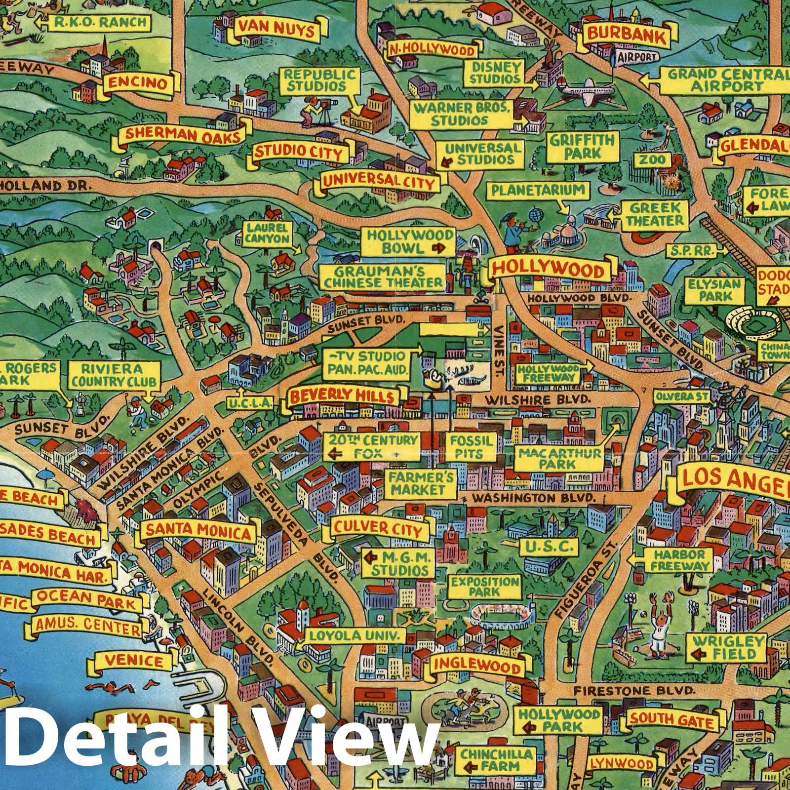 Southern California - Pictorial Map, 1965 - Historical Map Print