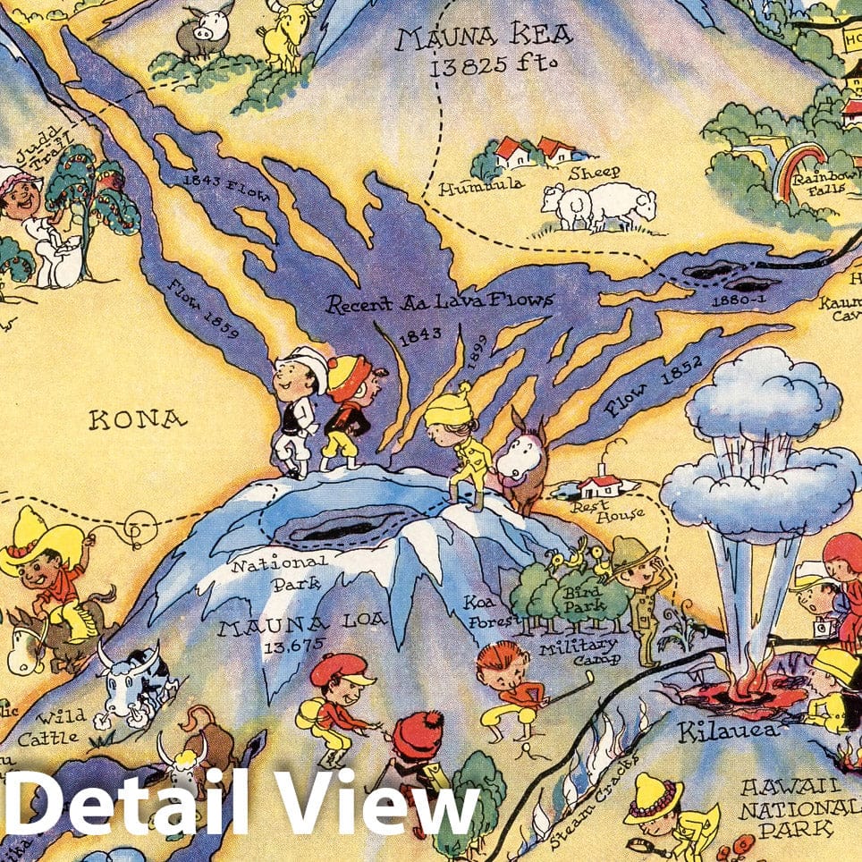 Island of Hawaii - Pictorial Map, 1931