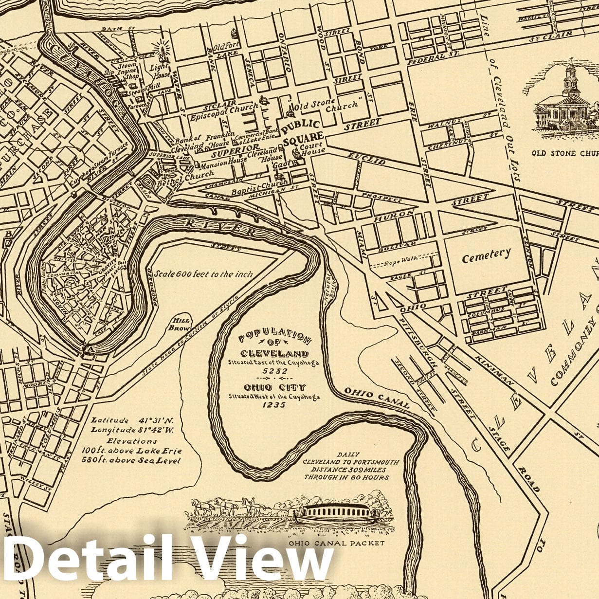Cleveland and Ohio City, Ohio - Pictorial Map, 1937