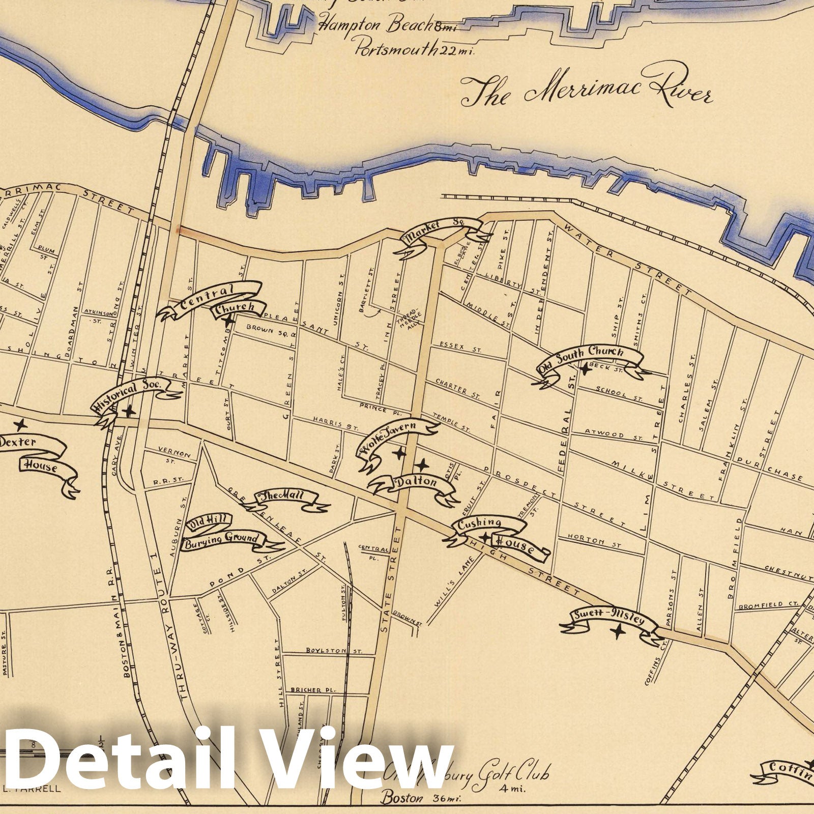 Newburyport, Massachusetts - Pictorial Map, 1940