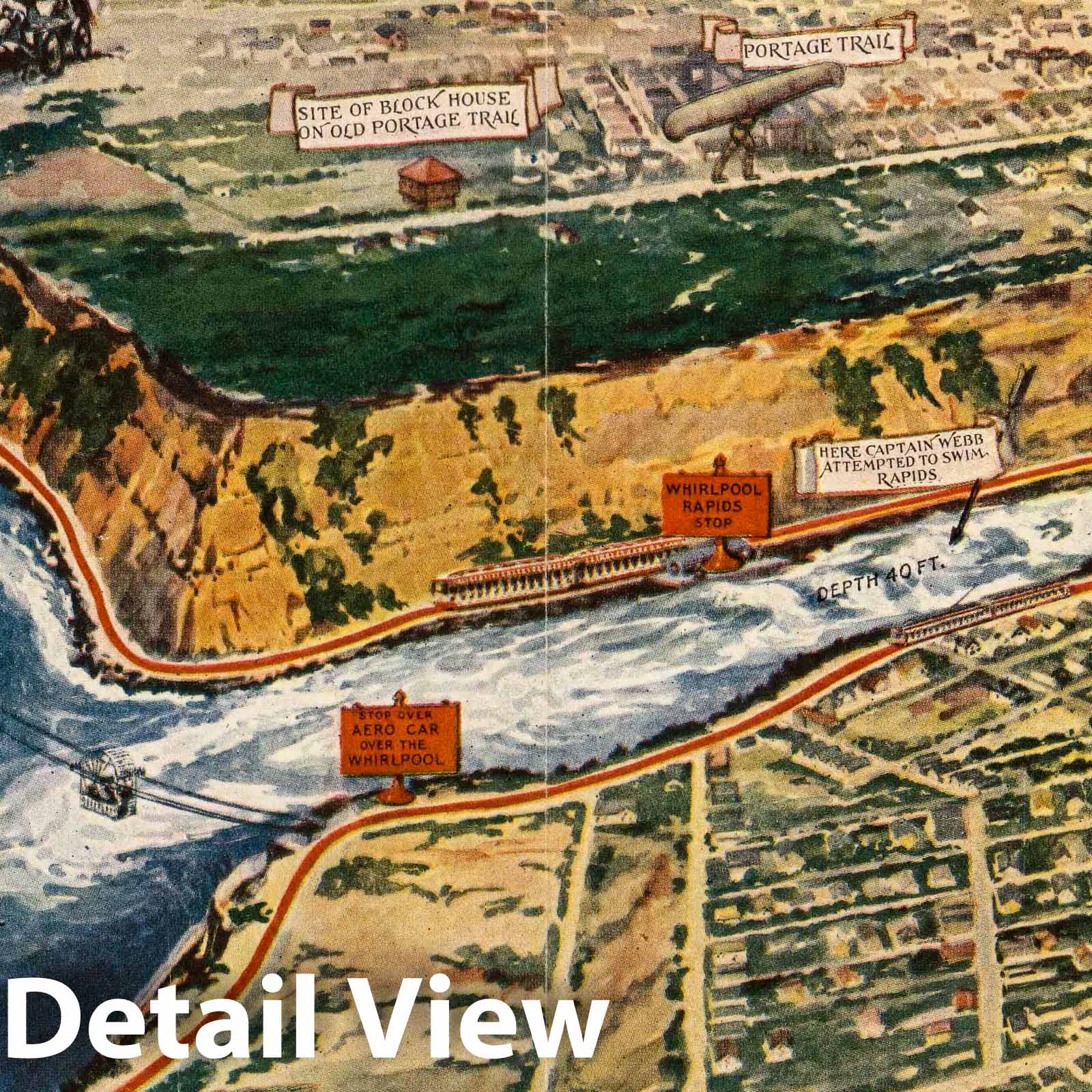 Niagara Falls, New York - Pictorial Map, 1930
