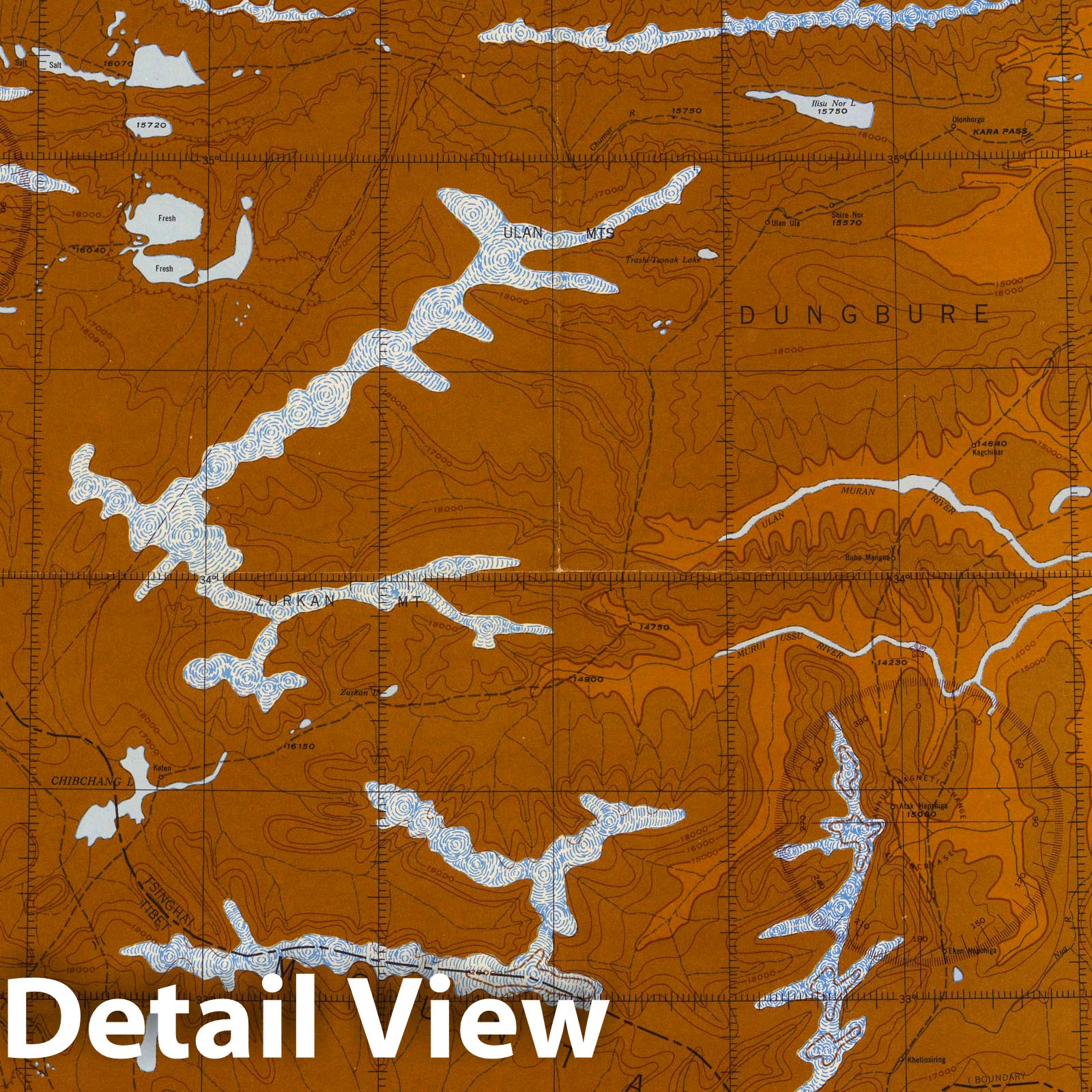 Dungbure Range - Nautical Chart, 1947 - Historical Map Print