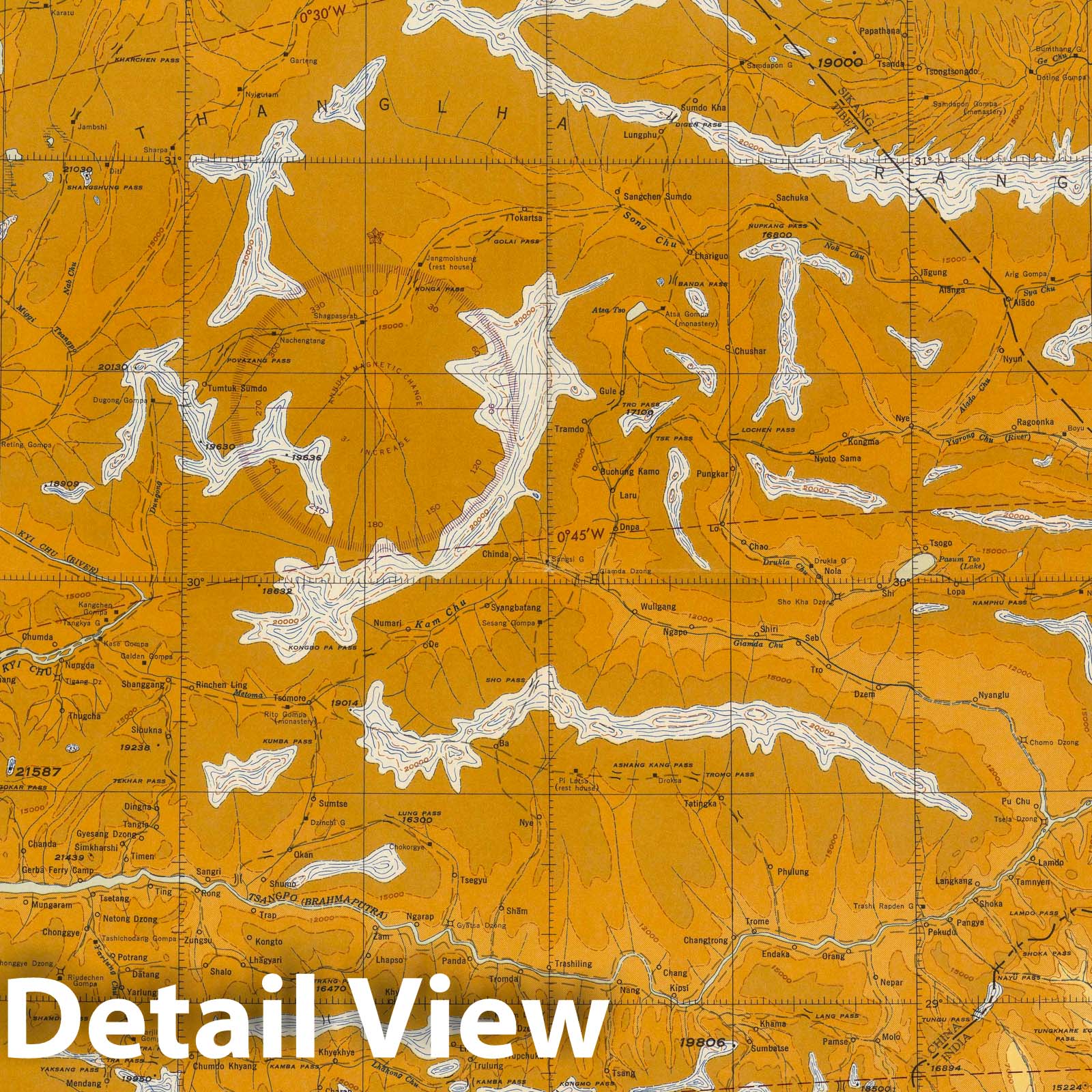 Kyi River Region - Aeronautical Chart, 1949 - Historical Map Print
