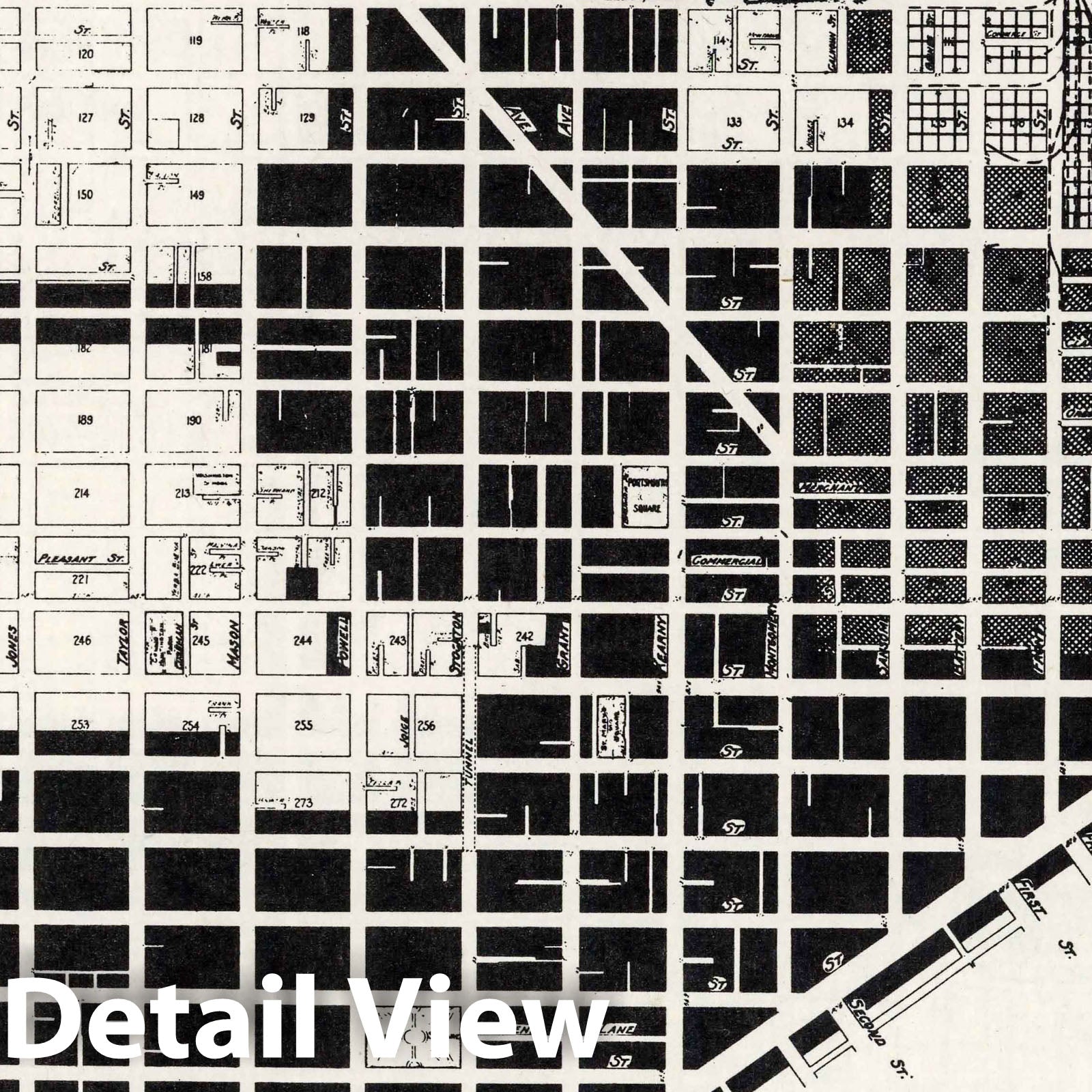 San Francisco, California - Boundary Map, 1948 - Historical Zoning Map Print