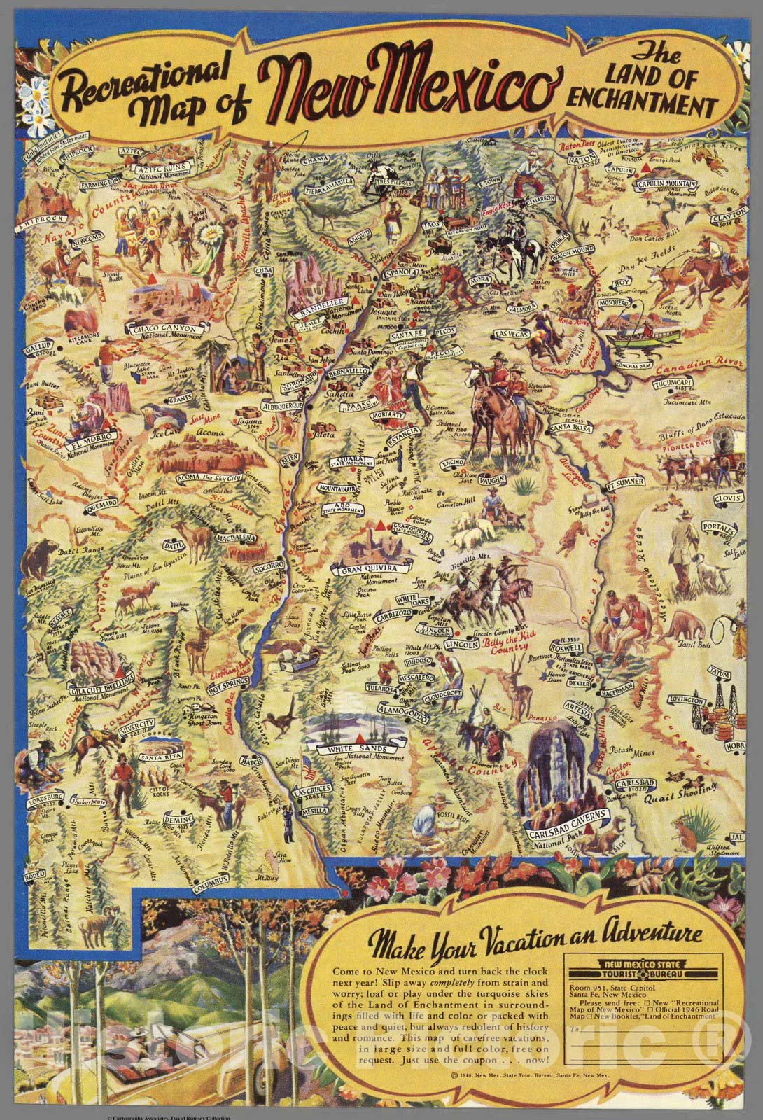 Historic Map : Recreational map of New Mexico : the land of enchantment, 1946 v2