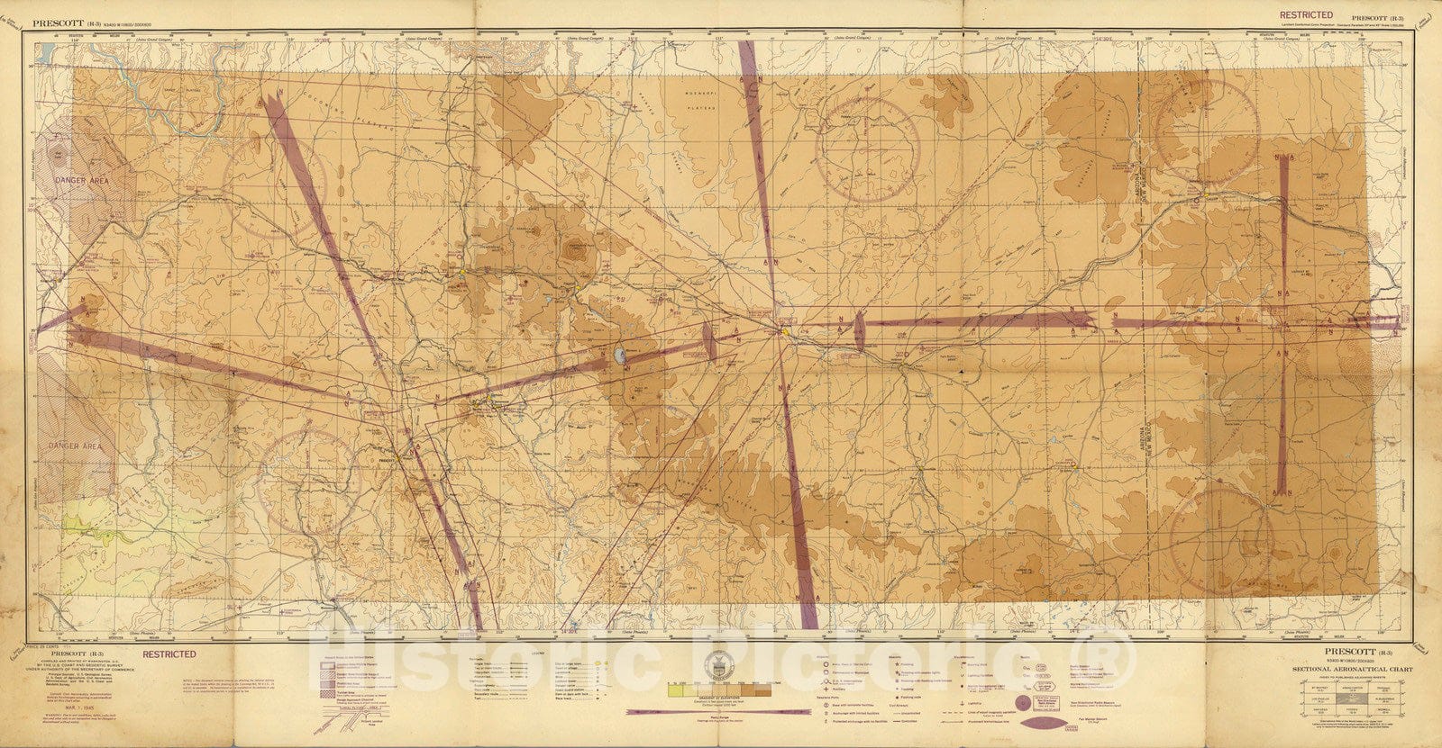 Historic Map : Prescott (R-3) 1945 - Vintage Wall Art