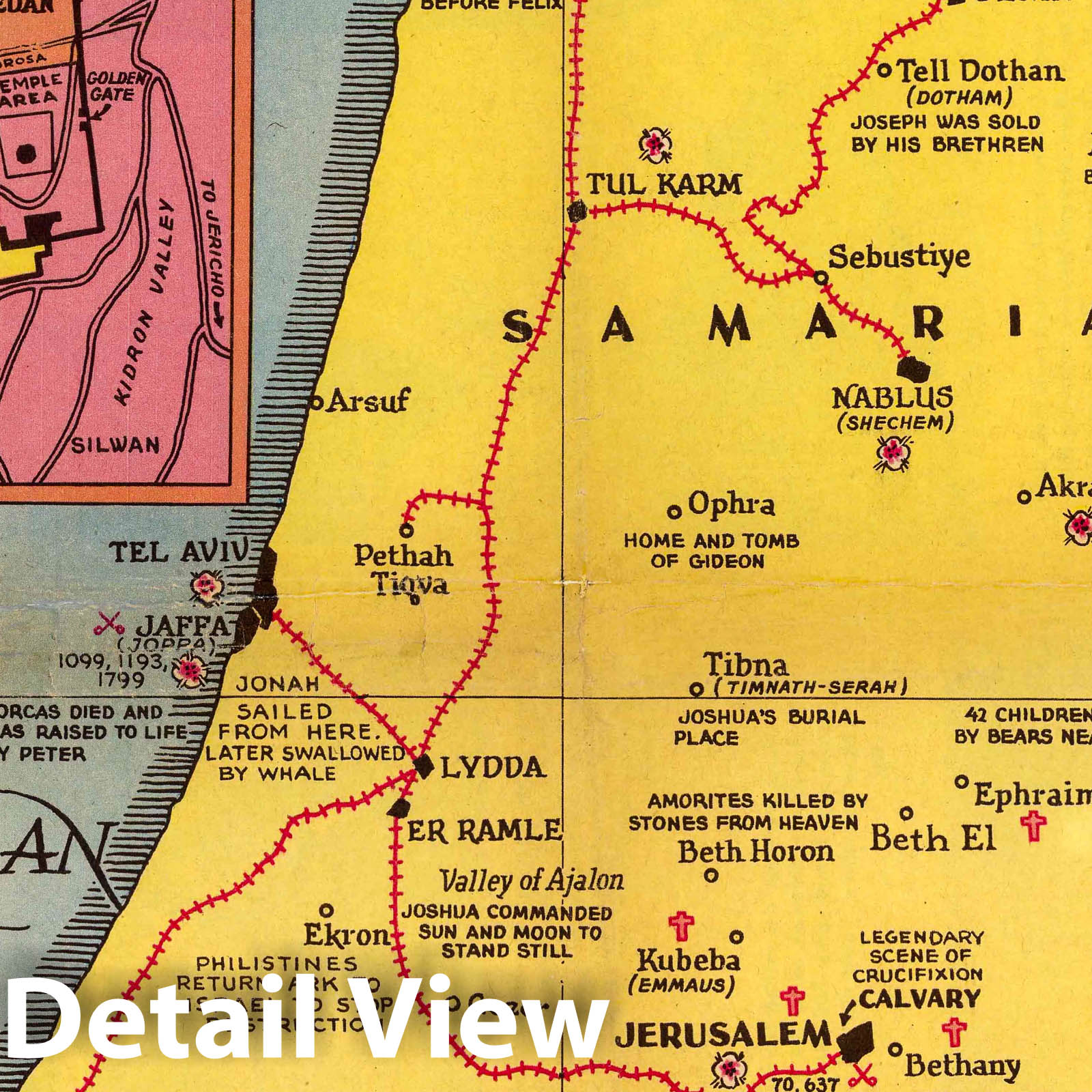 Palestine, 1936 - Historical Map Print