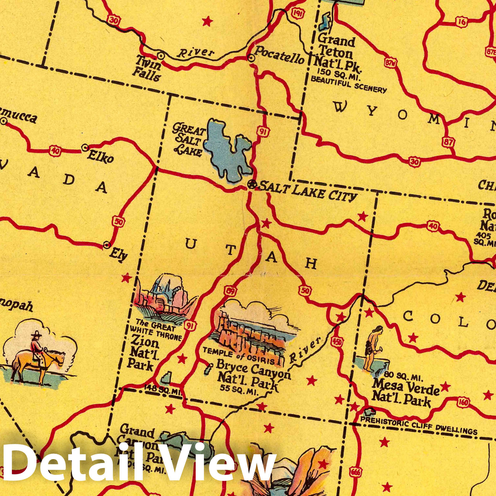 Western United States - Pictorial Map, 1936