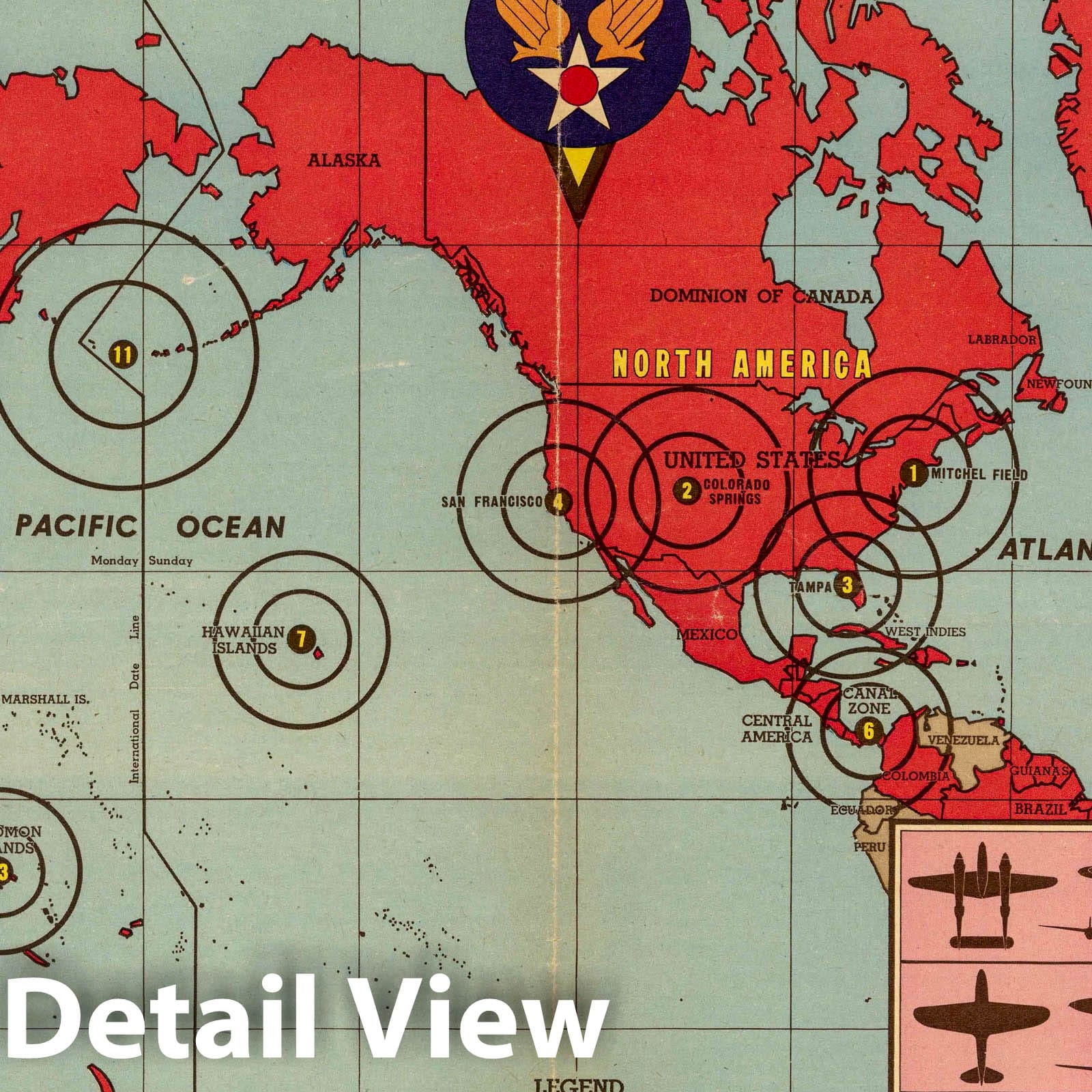 World War II: U.S. Air Power - Pictorial Map, 1944