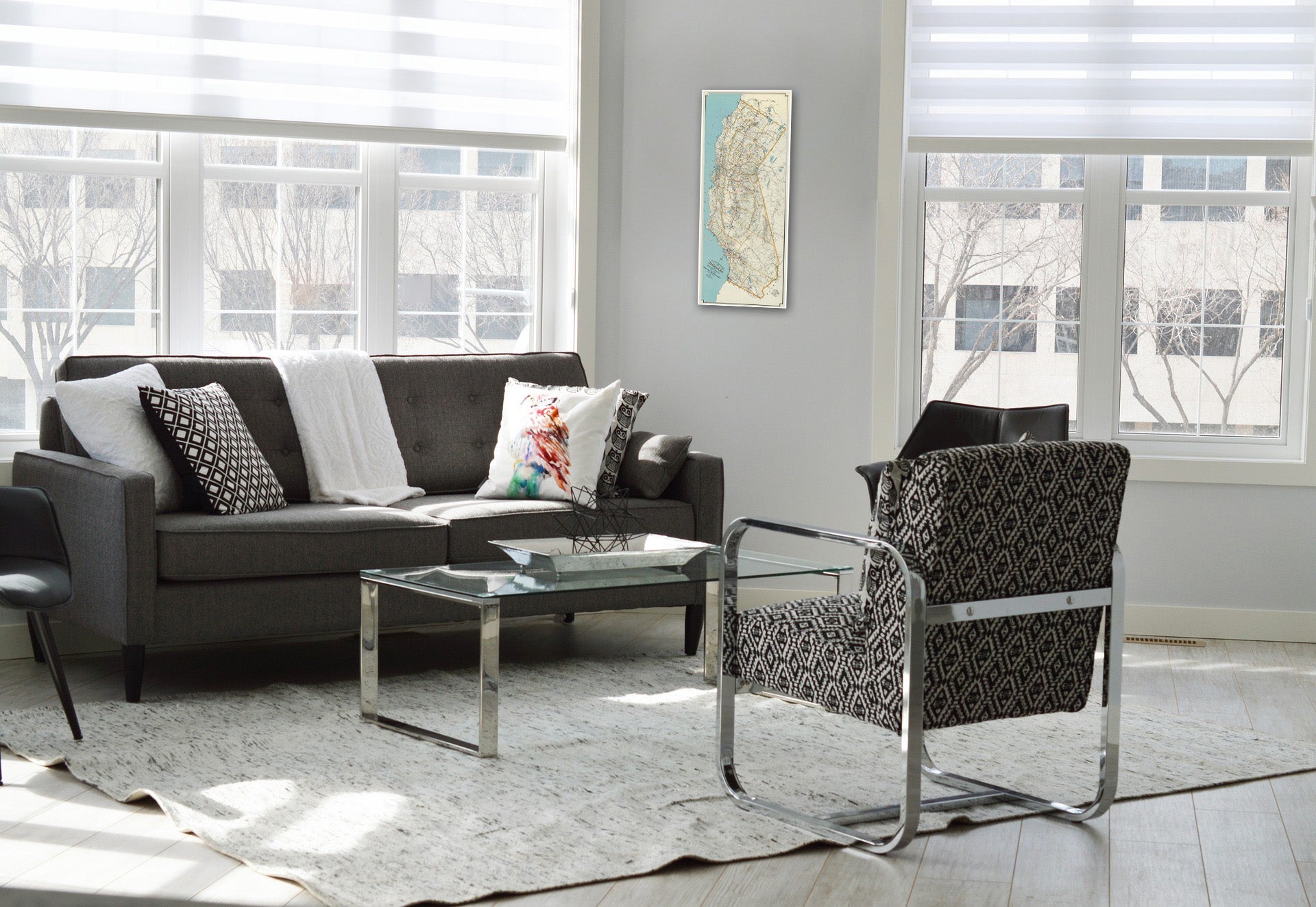 Historic Map - Automobile highway map of California and western Nevada, 1917 - Vintage Wall Art