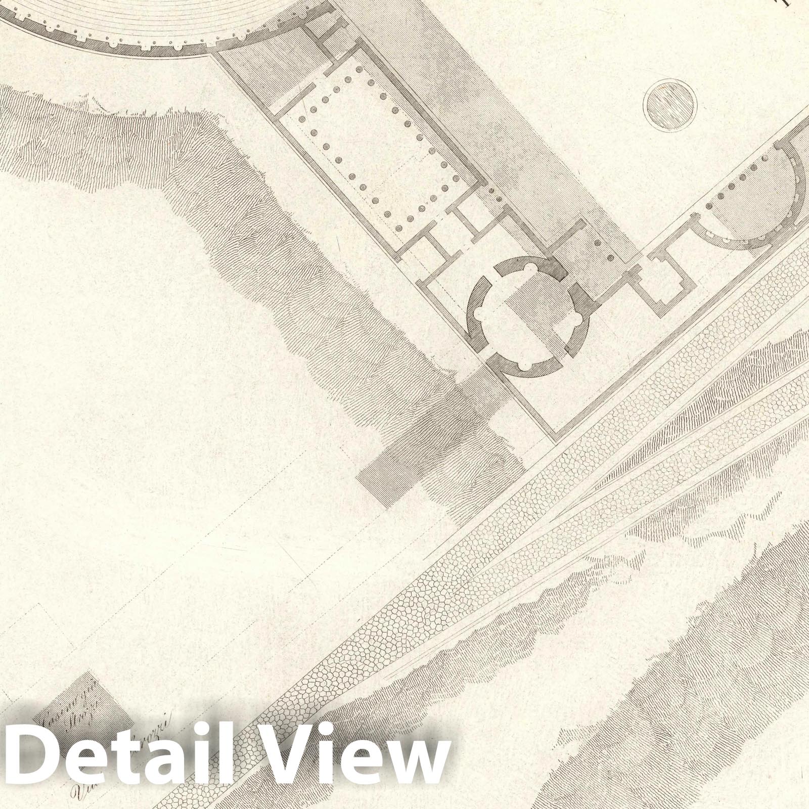 Ancient Rome - Topographic Plan - Plate No. V.A, 1847 - Historical Map Print