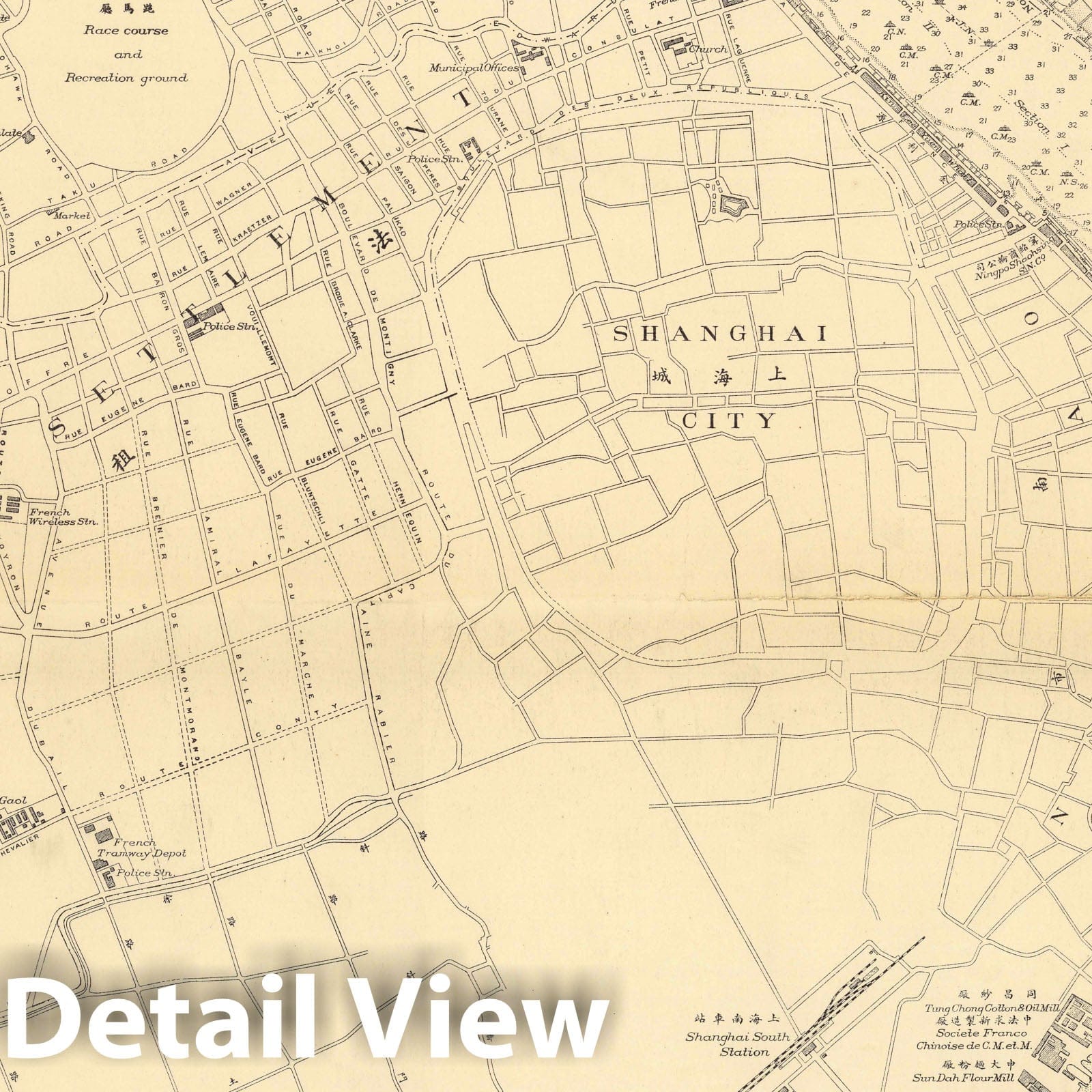 Shanghai, China - Whangpoo River - Nautical Chart, 1924