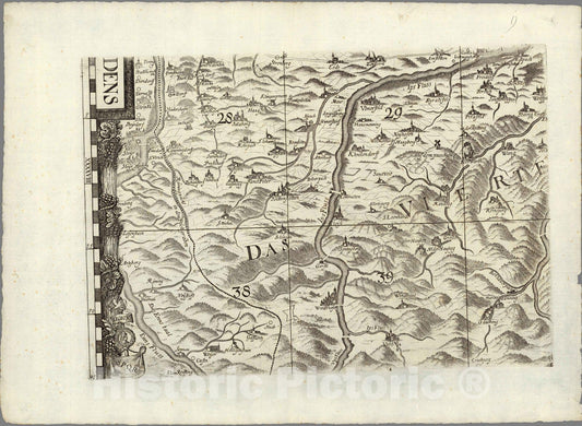 Historic Map : Austria, Topographic map of lower Austria by Georg Matthaus Vischer, 9. Archiducatus Austriae inferioris 1697 , Vintage Wall Art