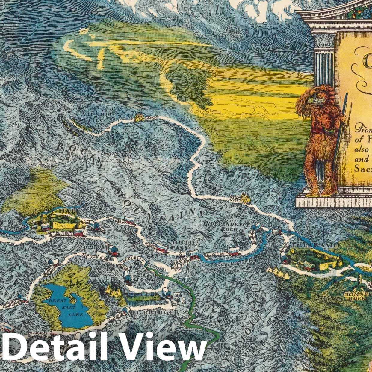Oregon Trail - Pictorial Map, 1932